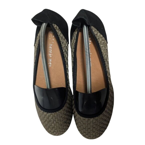 Bernie Mev Womens Bella Ballet Flats Hazel Gold Bronze Woven Size 9 EU 40 - Picture 8 of 8
